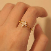 dainty gold stacking ring